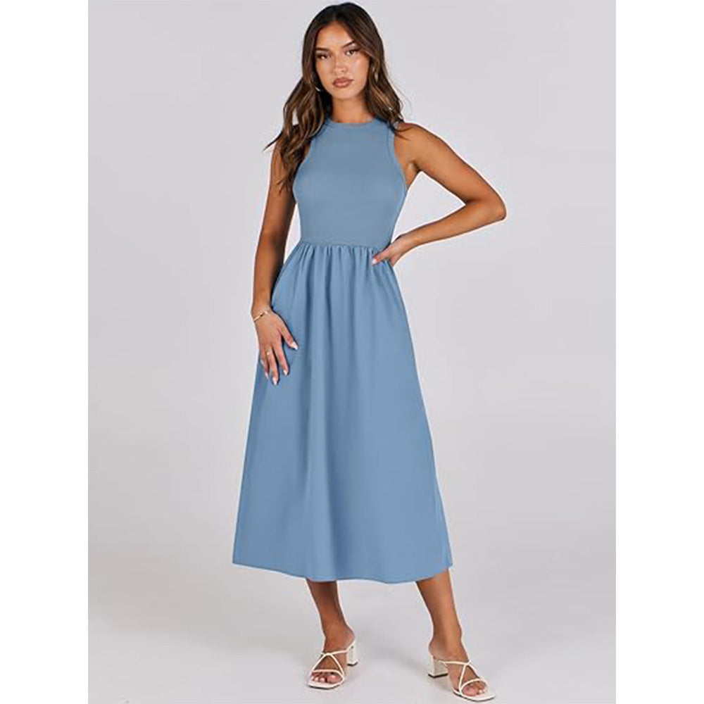 🌊Boho Beach Magic! Patchwork Knit Dress w/ Secret Pockets✨ Racerback Tank Dress💫 Flowy Midi Sundress | Summer Casual TikTok Viral 🌊Boho Beach Magic! Patchwork Knit Dress w/ Secret Pockets✨ Racerback Tank Dress💫 Flowy Midi Sundress | Summer Casual TikTok Viral